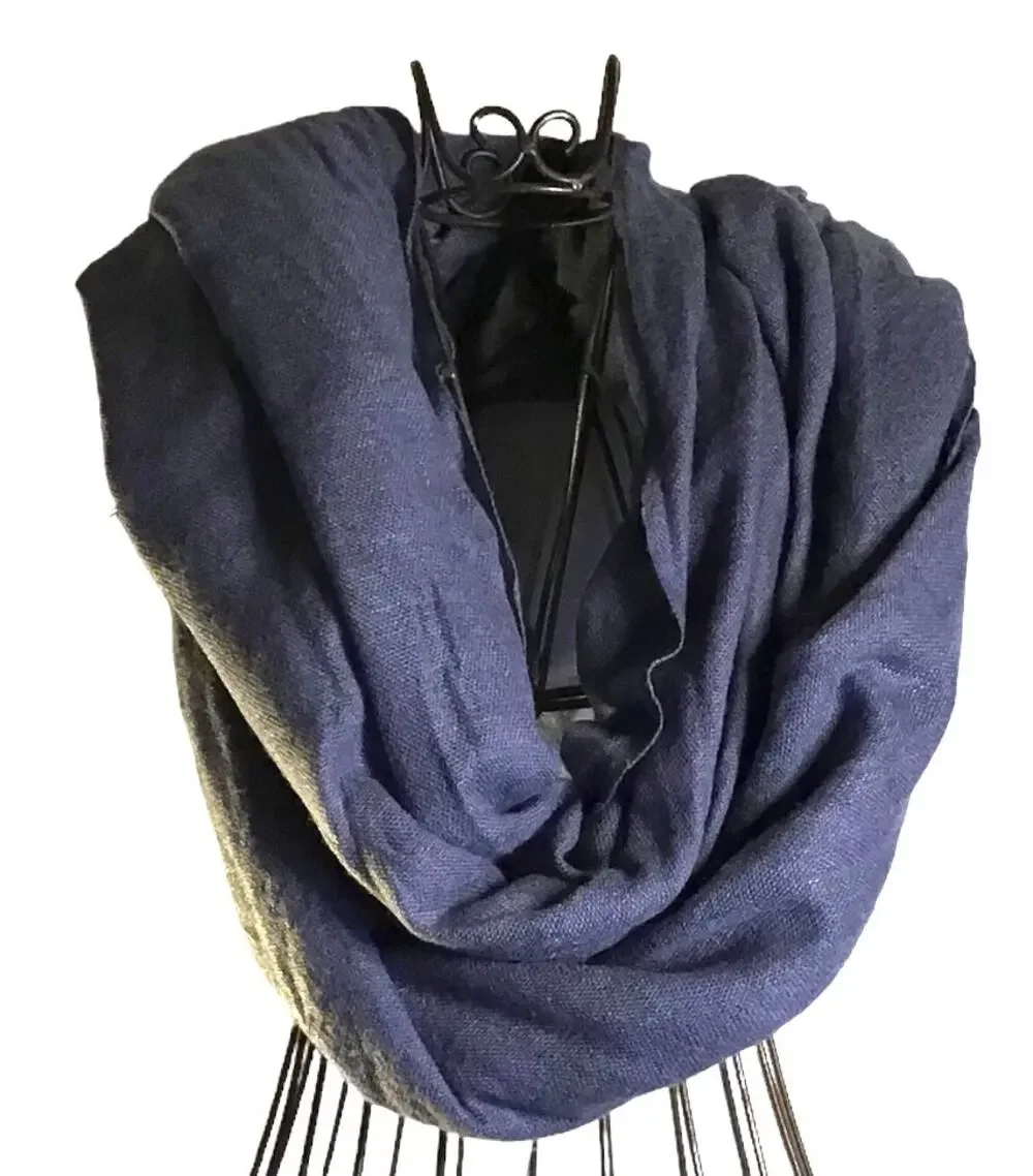 Exclusive Cashmere Blue Gray Scarf